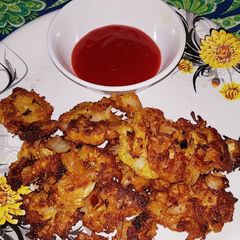 Pyaz lauki bhajiya A picture of Pyaz lauki bhajiya.