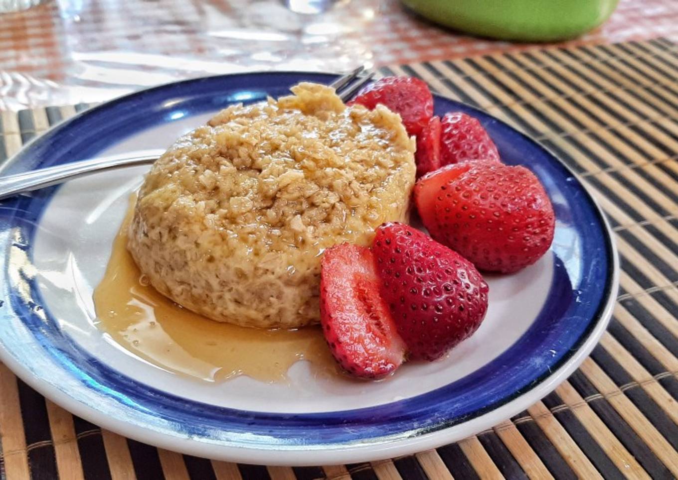 Quequito saludable de avena en taza