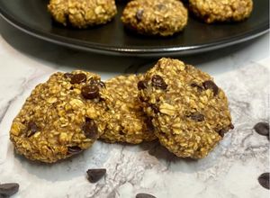 Foto principal de Galletas de avena, plátano y chocolate