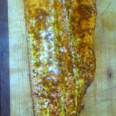A picture of Brown Sugar n Bourbon Grilled Salmon.