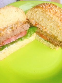 A picture of Beef Patty, Restaurant-Style Hamburger.