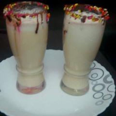 A picture of Cool orange milk shake.