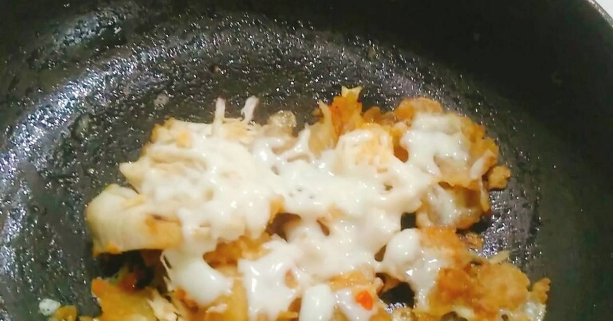 Resep Ayam  geprek  keju  meleleh tanpa torch oven microwave 