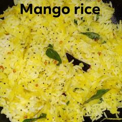 A picture of Raw mango rice/quick lunch box.