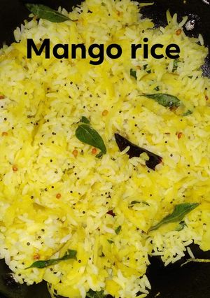 A picture of Raw mango rice/quick lunch box.