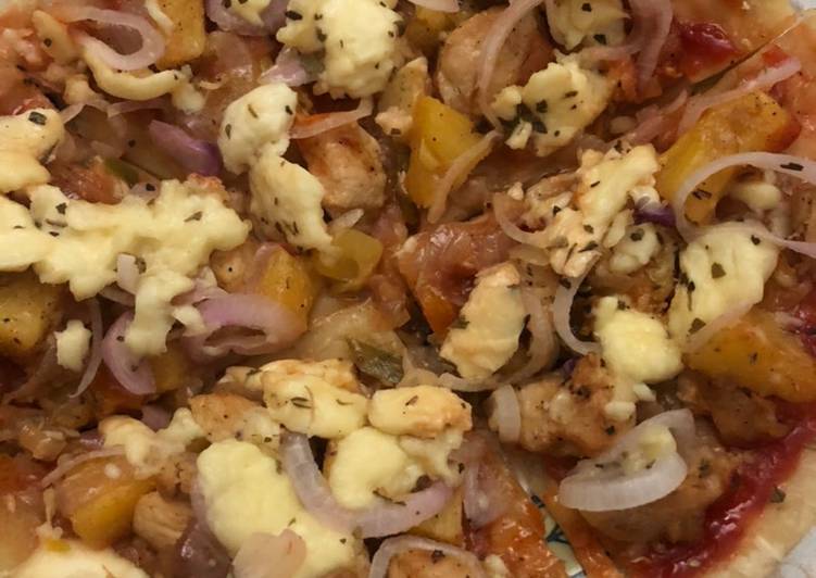 Recipe of হাওয়াইআন চিকেন পিৎজা(Hawaiian Chicken Pizza)