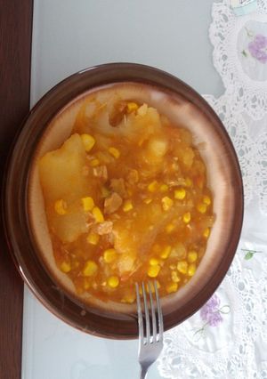 Foto de Atum atolado no milho verde