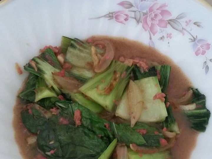 Langkah Mudah untuk Menyiapkan Resep Tumis pokcoy kornet sapi Anti Ribet, Mantap