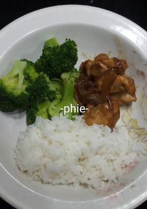 Foto resep Chicken teriyaki with boiled broccoli