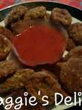 Croquetas de calabacin y papa al horno con salsa marinara