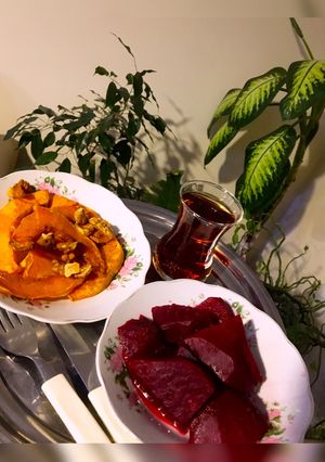 عکسی از دستور دسر کدو حلوایی درهواپز😋😋😋😋