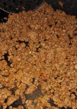 A picture of My ground beef taco.