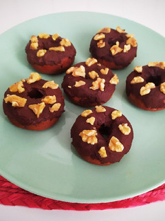 Una foto de Rosquillas de chocolate fit/saludables
