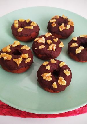 Una foto de Rosquillas de chocolate fit/saludables