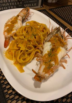 รูปของ พาสต้าฉู่ฉี่กุ้งแชบ๊วย