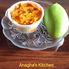 A picture of Raw Mango Chutney (कैरी चटनी).