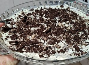 Una foto de Torta oreo fría