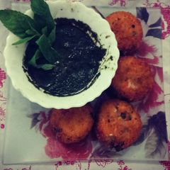 Sabodana Aloo Tikki A picture of Sabodana Aloo Tikki.