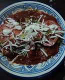 Enchiladas navideñas con salsa de 13 chiles mexicanos estilo ranchero las Correa del Ocote