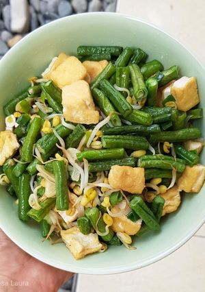 Foto resep 53.Tumis Kacang Panjang Taoge Terasi🥗😍
