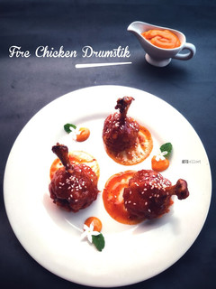 Foto resep Fire Chicken Drumstik with Cheese Sauce
