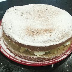 A picture of Cinnamon and Apple Sponge Cake.