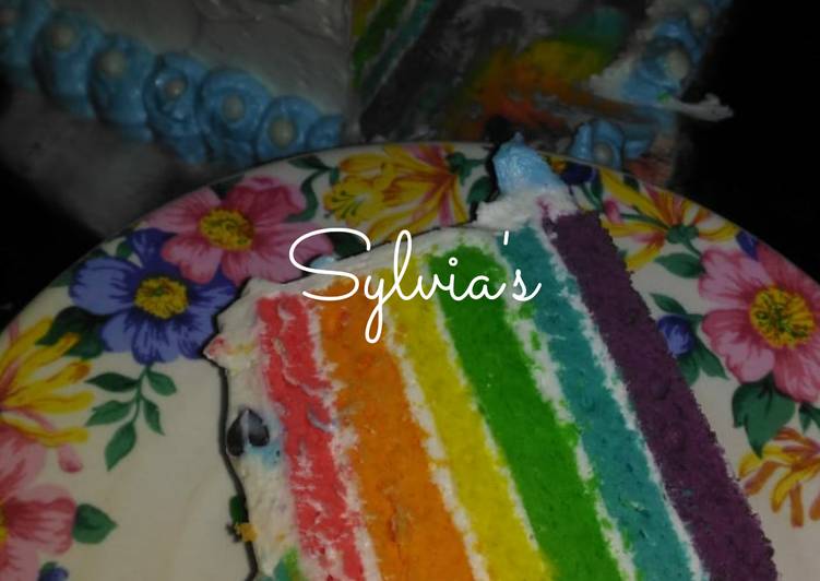 Cara buat Rainbow Cake yang enak Untuk Jualan