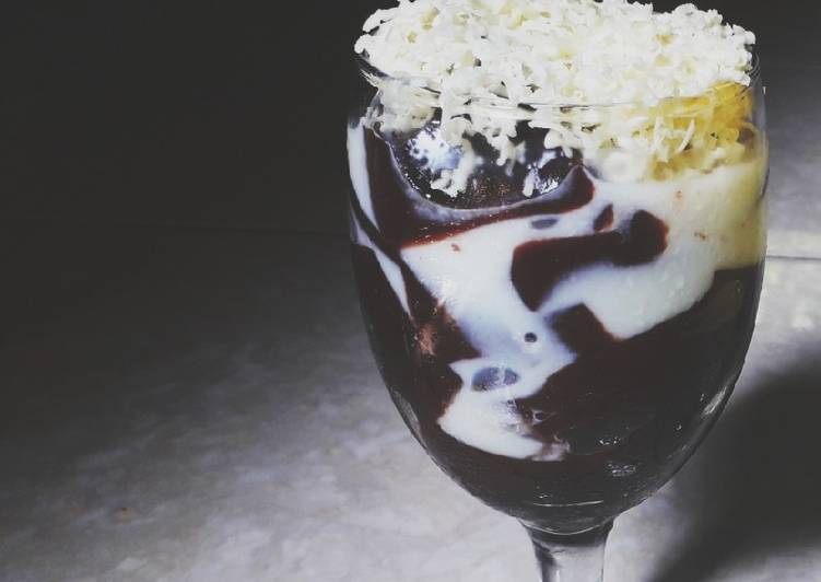 Puding vla topping keju