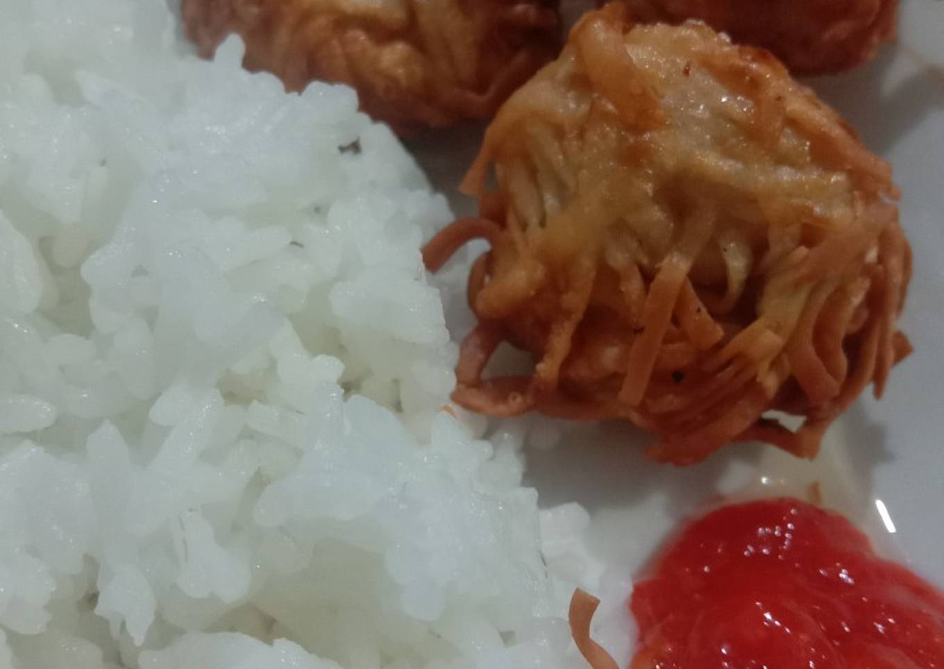 Udang rambutan mie Kober setan / mie gacoan