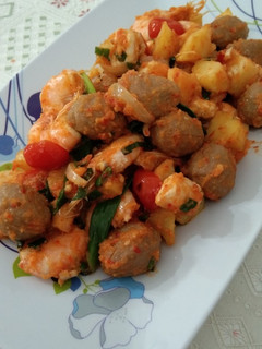 Foto resep Udang Bakso Kentang Rica