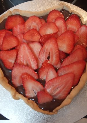 Foto principal de Tartaleta corazón de chocolate y fresas
