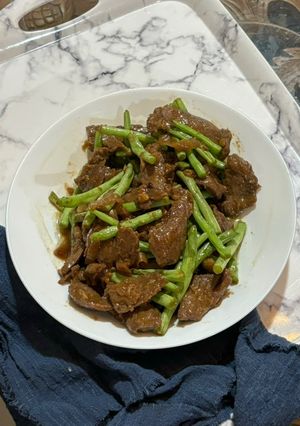 Foto resep Baby Buncis Daging Masak Saus Tiram