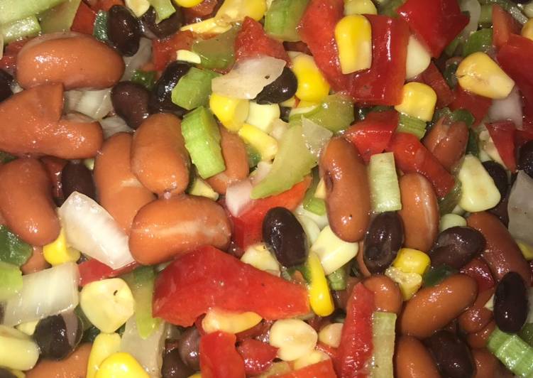 Easiest Way to Make Super Quick Homemade Zesty bean salad