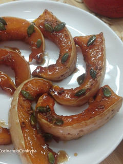 Una foto de Calabaza asada caramelizada