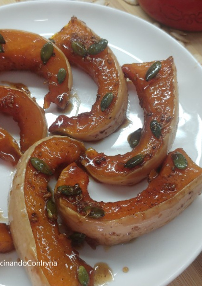 Una foto de Calabaza asada caramelizada