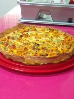 Una foto de Quiche con calabaza asada y queso azul sin gluten