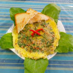 A picture of Spinach omelette.