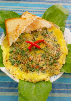 A picture of Spinach omelette.