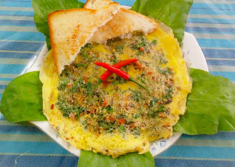 Recipe of Perfect Spinach omelette