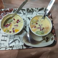 A picture of Fruit custard.