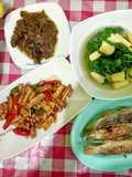 Set Menu Masakan Rumahan #3 (Oseng Tempe Tahu, Bayam Bening, Blanak Goreng, Krupuk, Sambal)