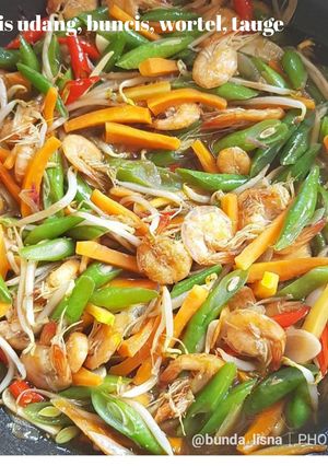 Foto resep Tumis Udang Buncis Wortel Tauge