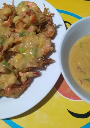 Foto resep Udang siram salted egg sauce