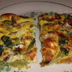 A picture of Broccoli Mushroom Quiche.
