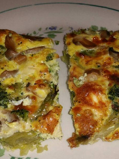 A picture of Broccoli Mushroom Quiche.