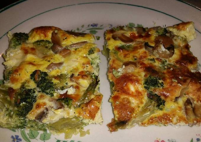 Broccoli Mushroom Quiche