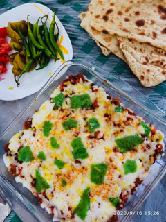 عکسی از دستور خوراک گوشت چرخ کرده با پنیر
