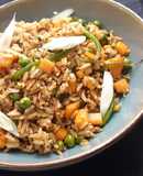 Arroz salteado con vegetales