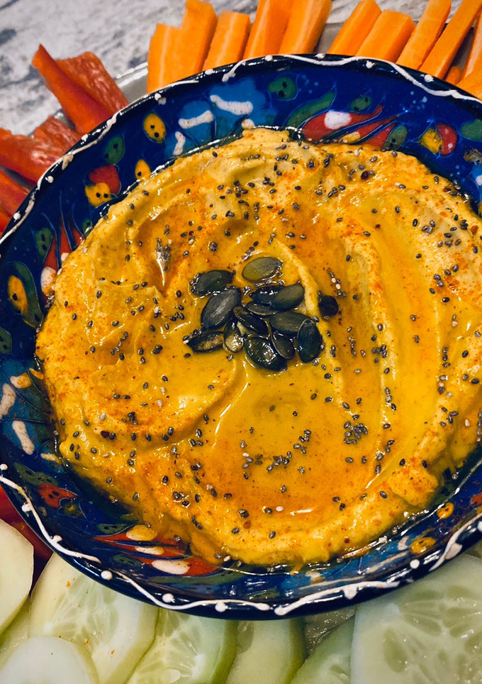 Una foto de Hummus de Calabaza Asada