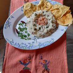 A picture of Bhindi Rice Fry.